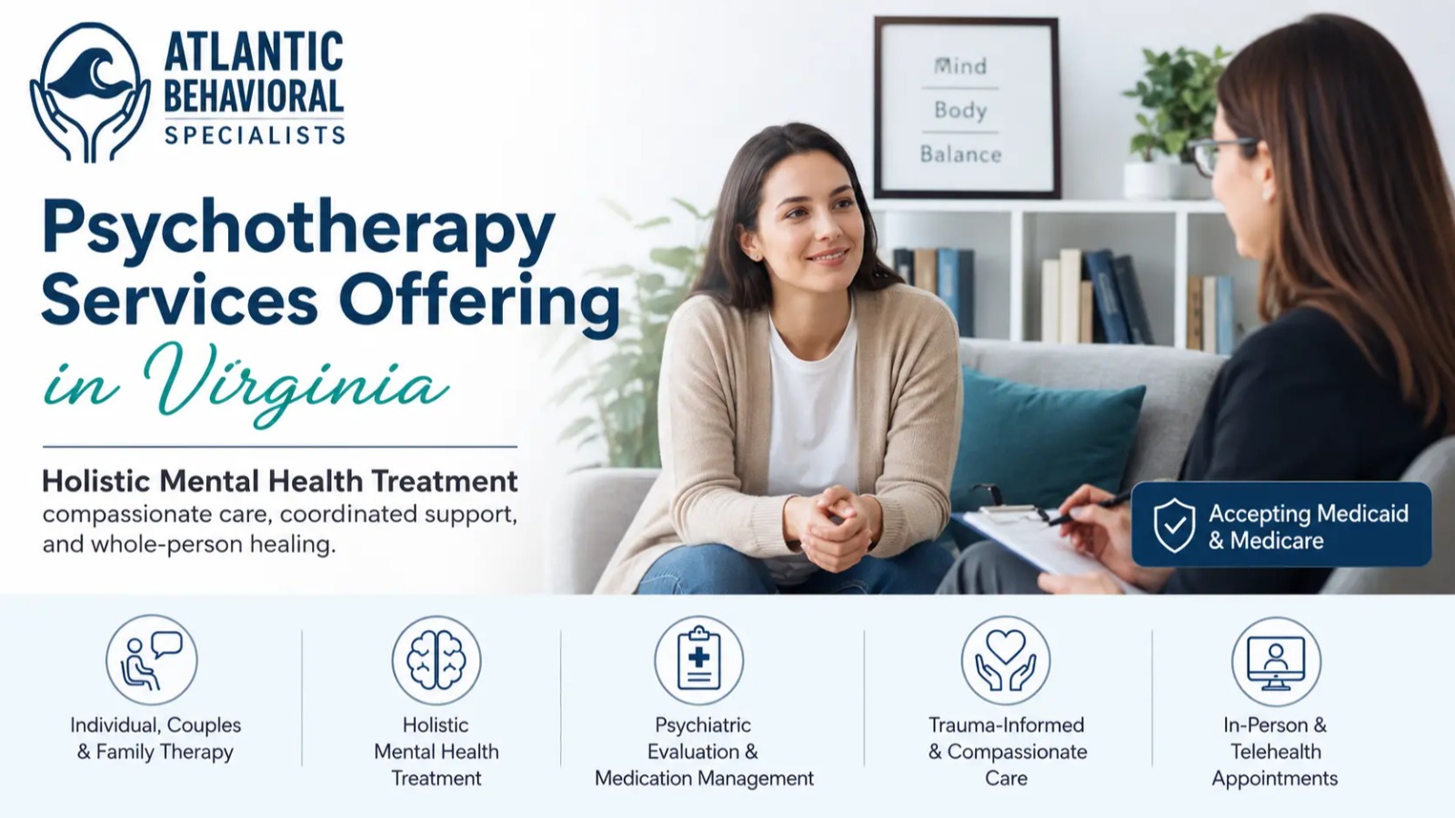 Psychotherapy Services Offering in Virginia